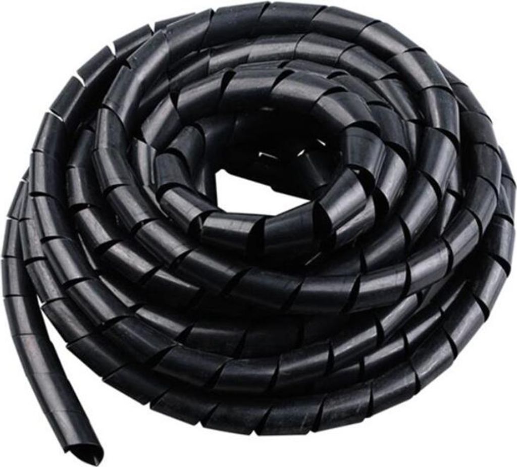 Kabel-Spiralschlauch - Schwarz, verschiedene Ausführungen : 5 Meter 12 mm Länge: 5 Meter Durchmesser: 12 mm
