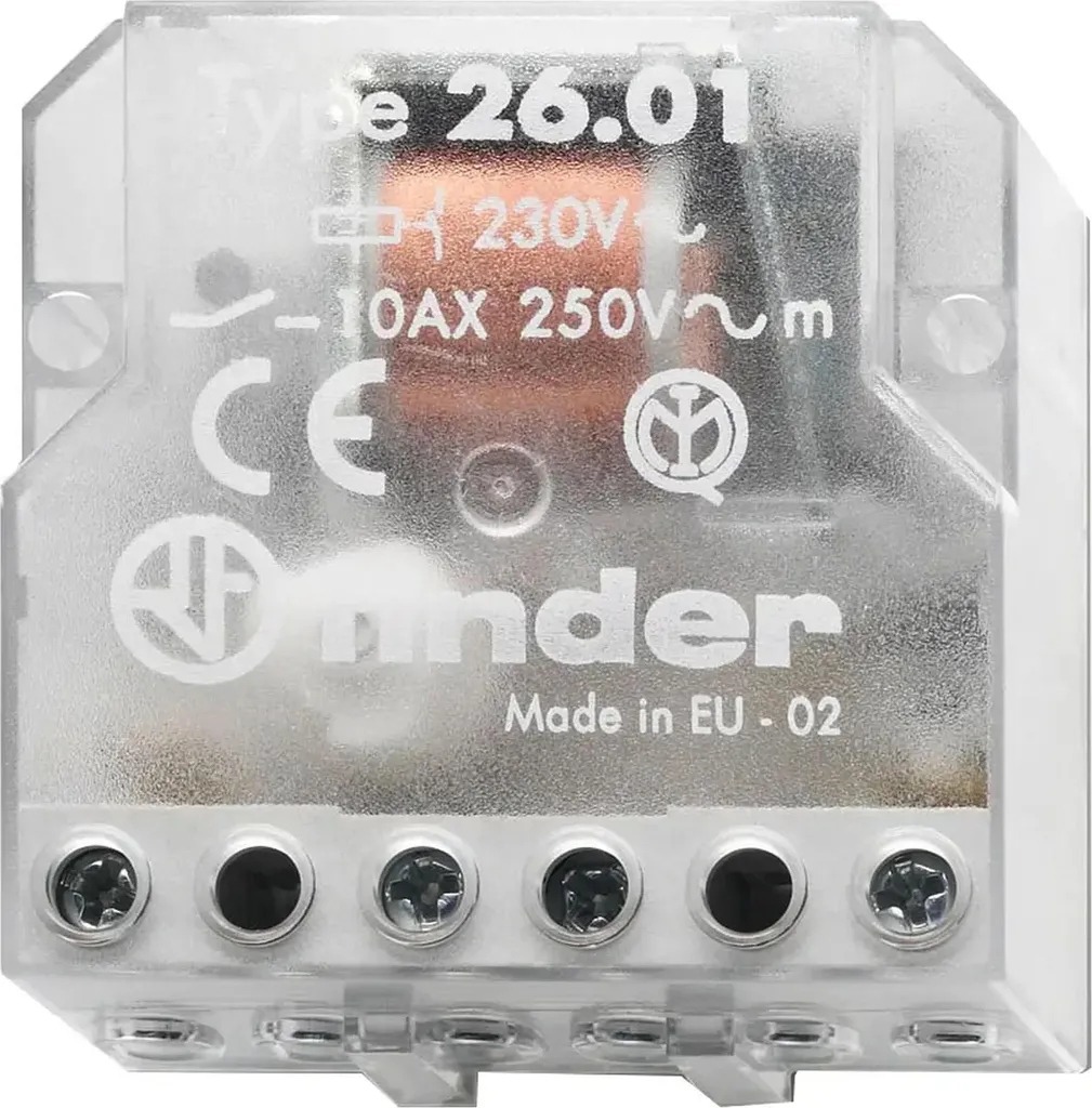 Interrupteur à impulsion Finder 10A encastrable pour circuit lumière