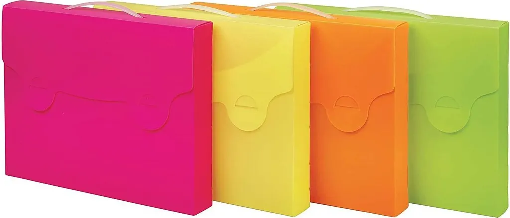 Favorit Néon Briefcases en Polypropylène Multicolore - Lot de 5 Pièces
