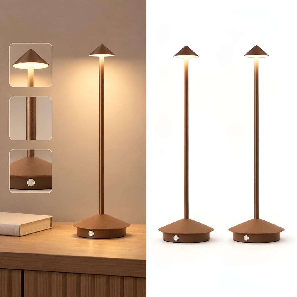 2er LED Nachttischlampe, Kabellose LED Tischleuchte, Produktbild 
