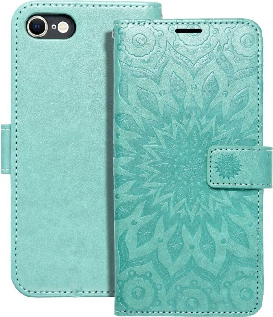 MEZZO Book Case passend für IPHONE 7 / 8 / SE 2020 / SE 2022 Mandala grün