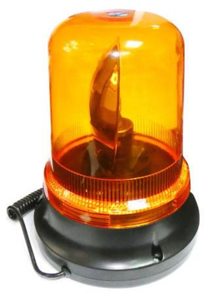 12V-Signalleuchte/Warnleuchte mit Halogenlampe – Rundumleuchte (Kuppel) mit Magnet