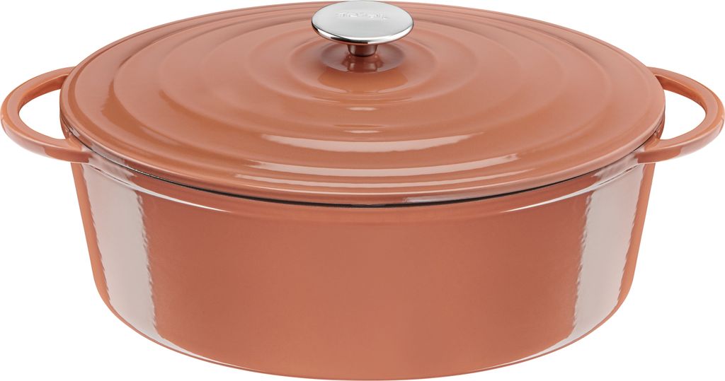 Tefal Lov Gusseisen Ovaler Bräter 34 cm terracotta orange Produktbild 