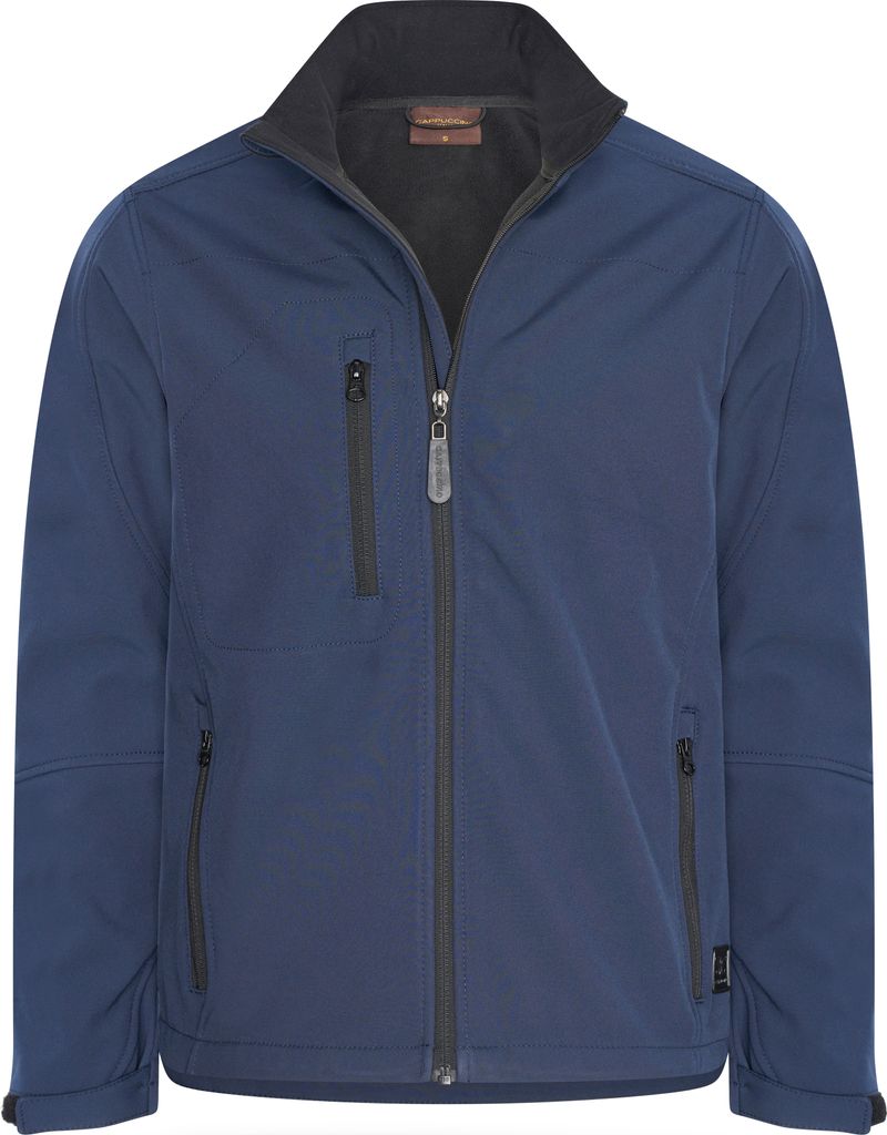 Cappuccino Italia Softshell Zip Jacket Blau - Große XL