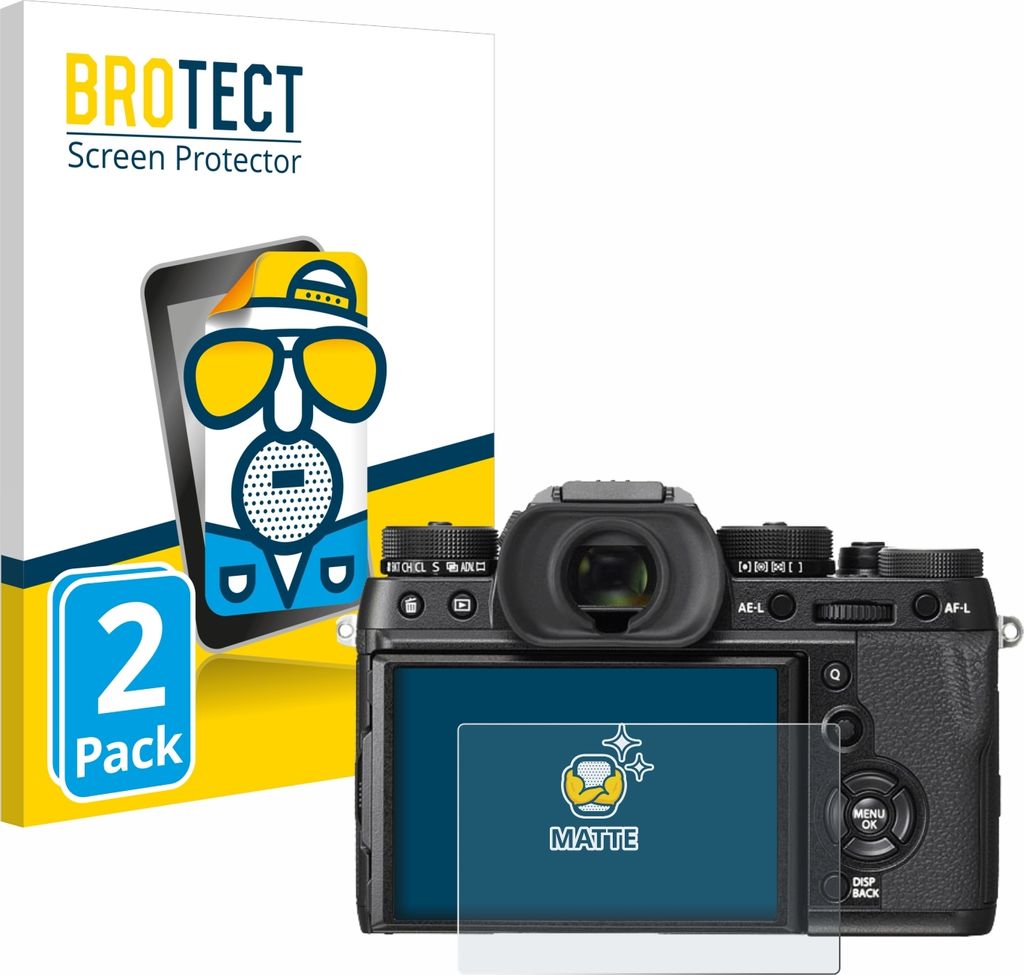 2x BROTECT Schutzfolie für Fujifilm X-T2 Displayschutz Displayschutzfolie Folie Matt Entspiegelungsfolie