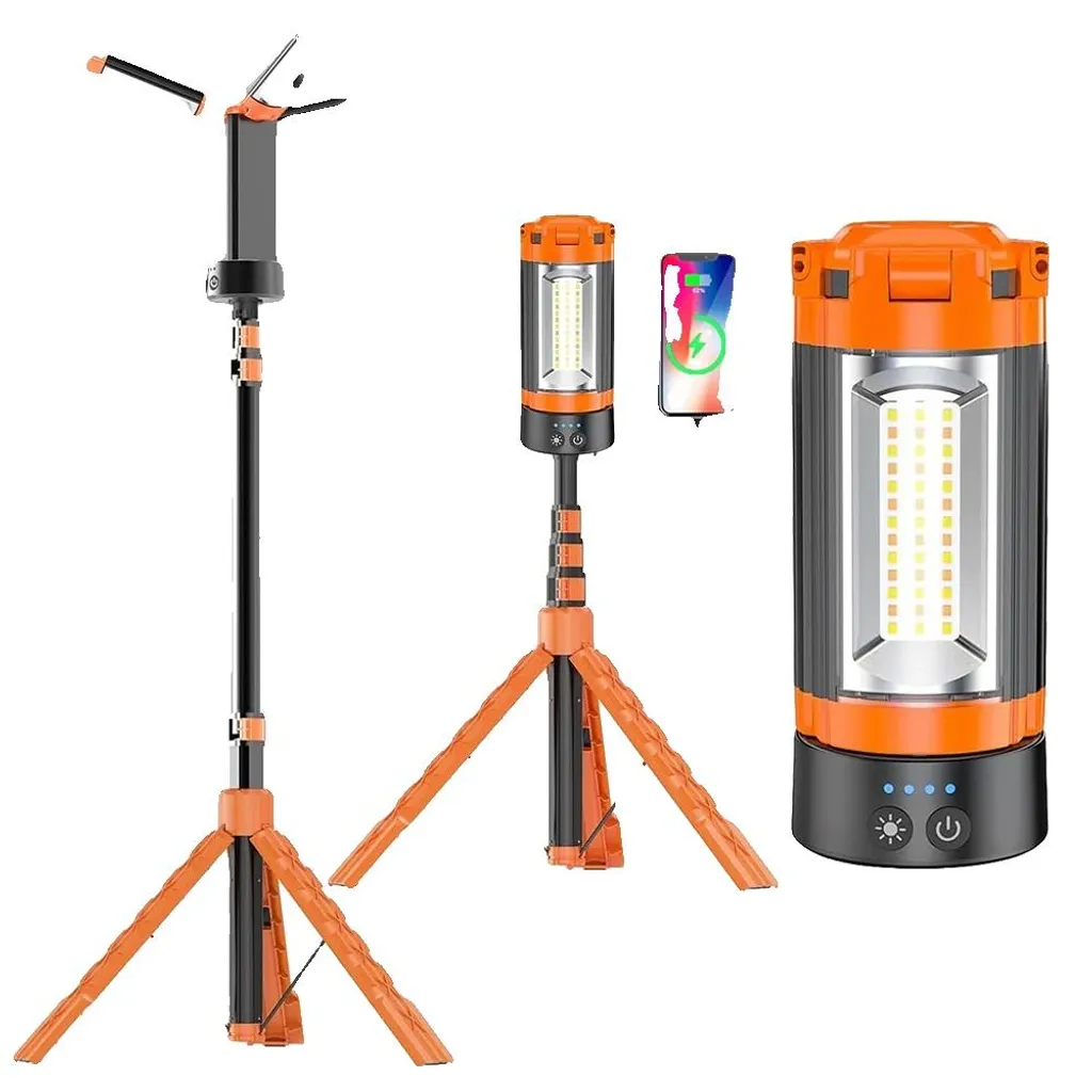 Lampe de camping pour bivouac et jardin, batterie 9000 mAh puissante