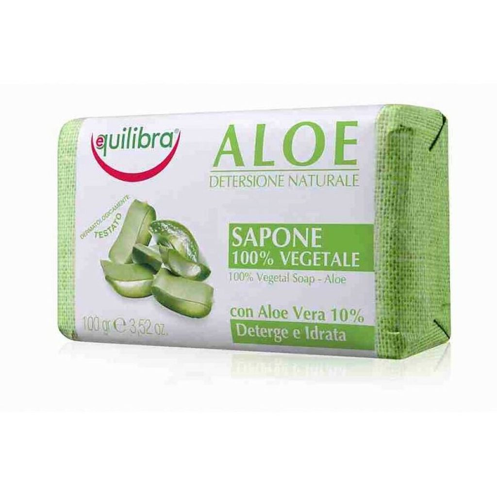 Equilibra Aloe, milde aloë-zeep, 100g Productafbeelding 
