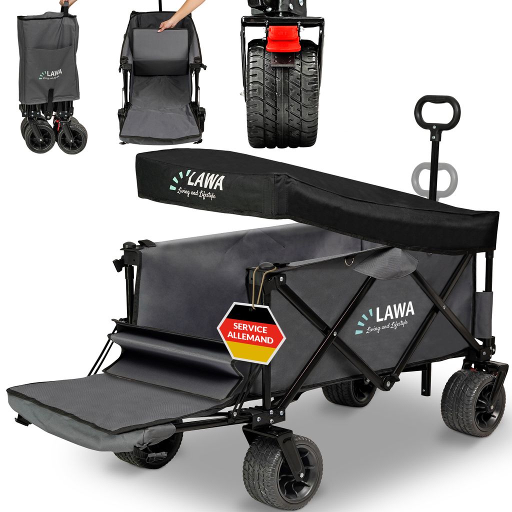 Chariot pliant avec housse de pluie 100 kg Petit sac Image du produit 