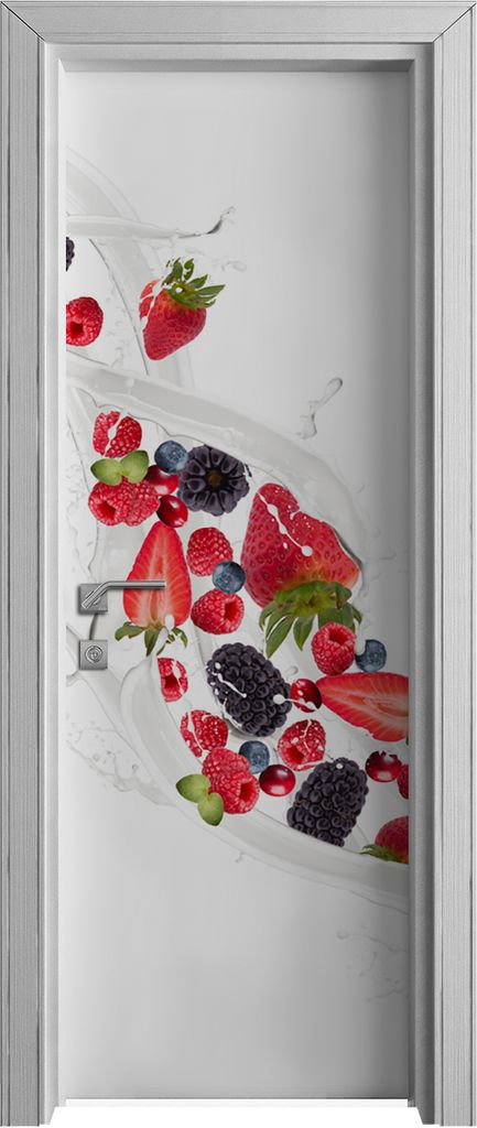 Tür Selbstklebende 70x210 cm Türfolie Türtapete Klebefolie - Splash Früchte Spritz