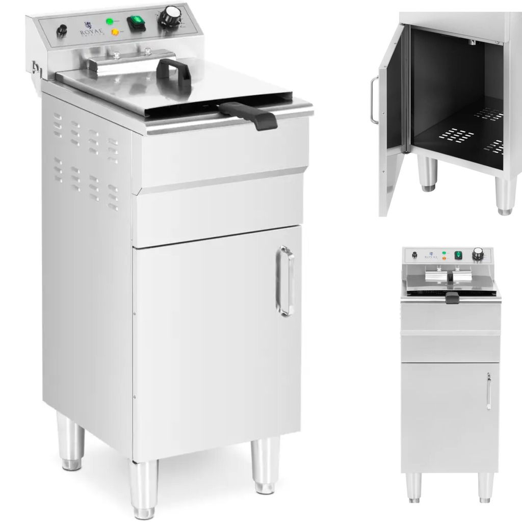 Freistehende elektrische Fritteuse mit Schrank 400 V 5000 W 13 l