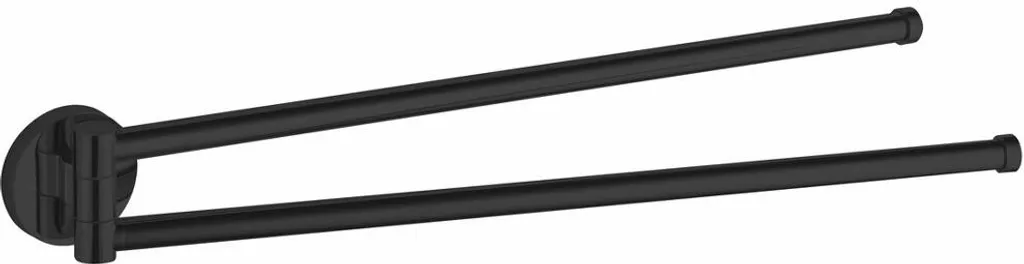 Portasalviette Doppio SAMBA 450mm Nero Opaco - Design Moderno Bagno