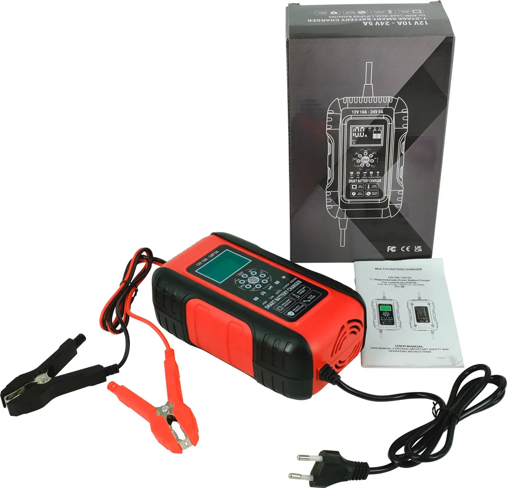 Mantenitore Batteria 12V/24V per Barche e Camper - 7 Stadi Smart