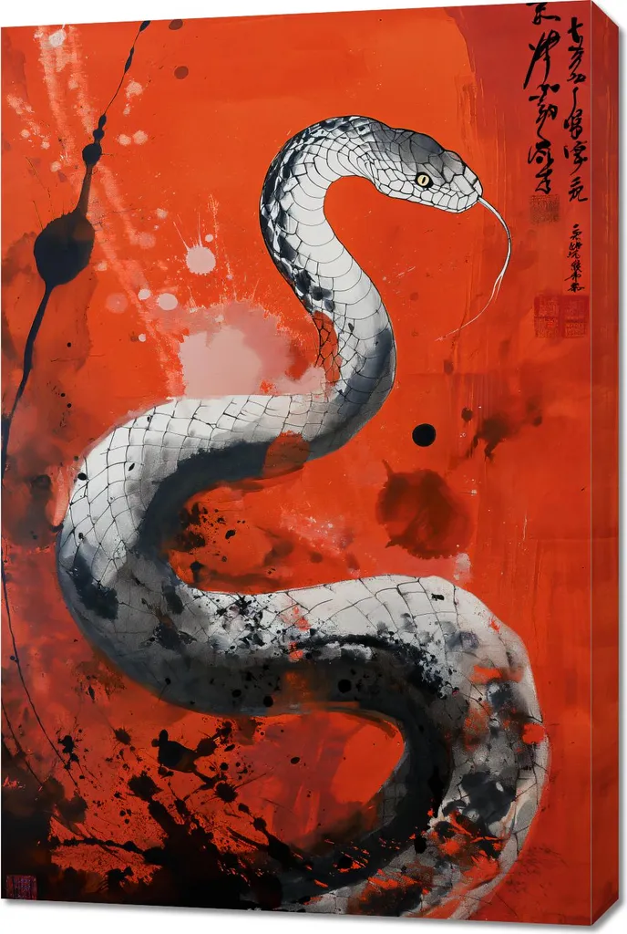 Quadro Artistico 60x90 Il respiro del drago serpente - Emozioni in Tela