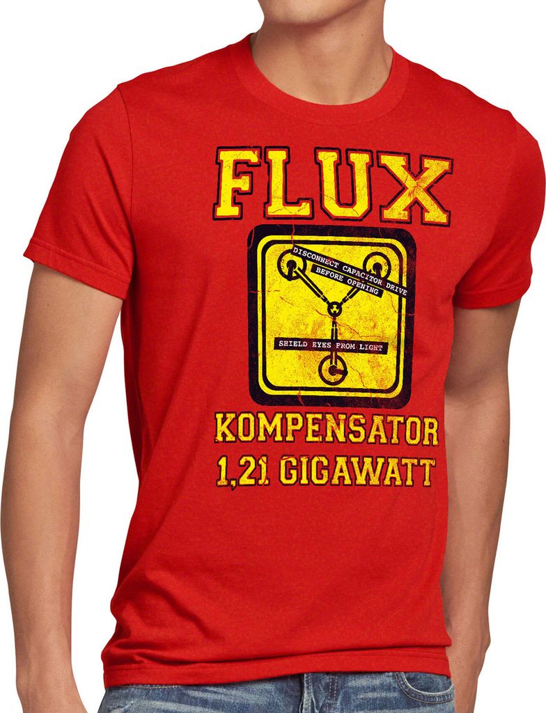 style3 Flux Kompensator Herren T-Shirt Game Gamer Zukunft Zurück Zeitreise