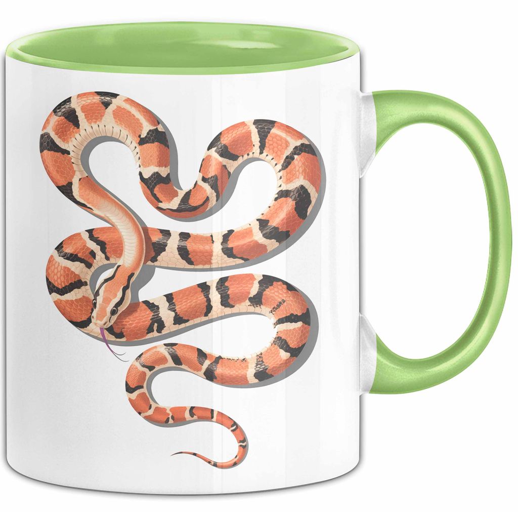 Reptil Schlange Tier Tasse Geschenk Lustige Geschenkidee Spruch (Grün)