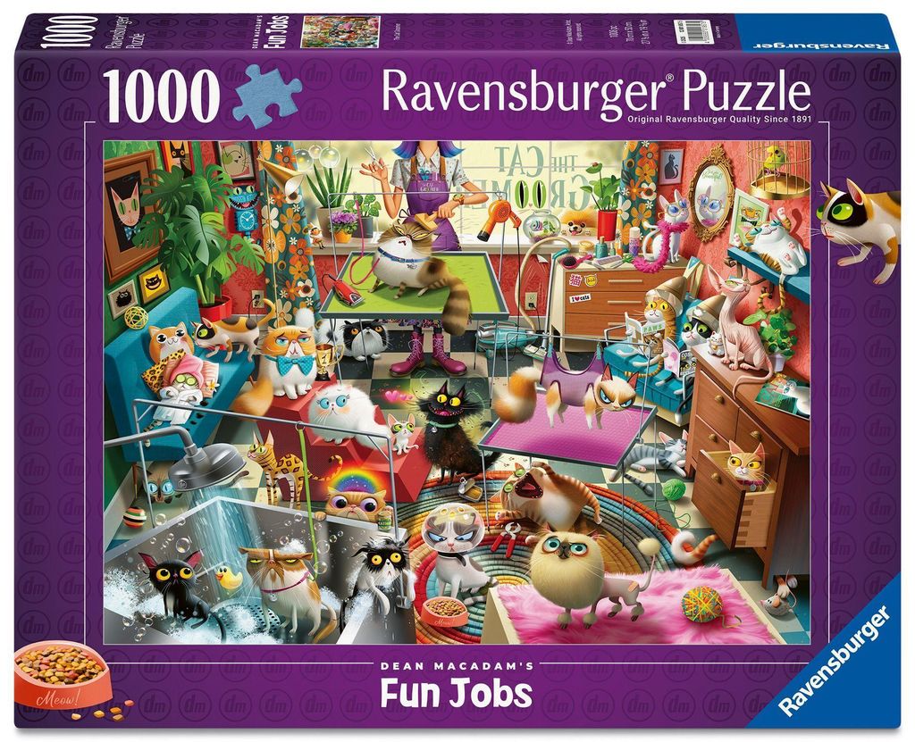 Dean Macadam: The Cat Groomer 1000 PC Puzzle Produktbild 