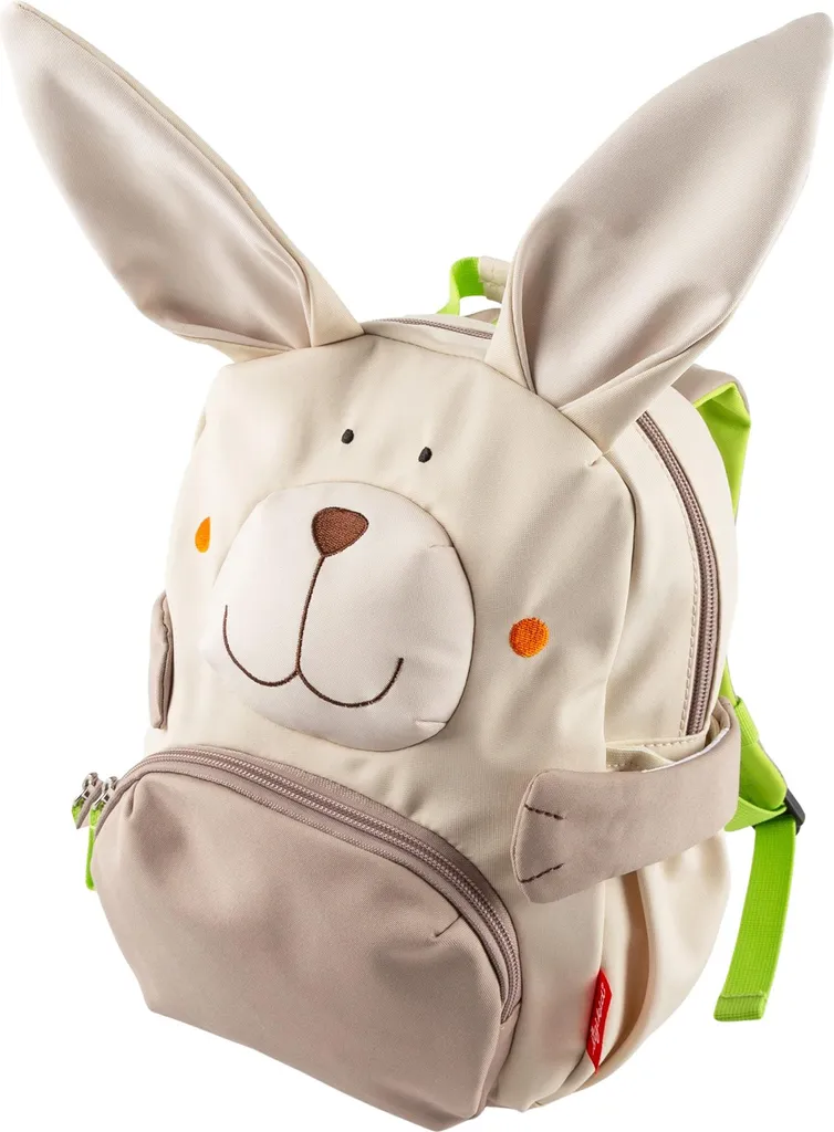 Sigikid Sac à dos à pattes Lapin beige et vert pour enfant et crèche