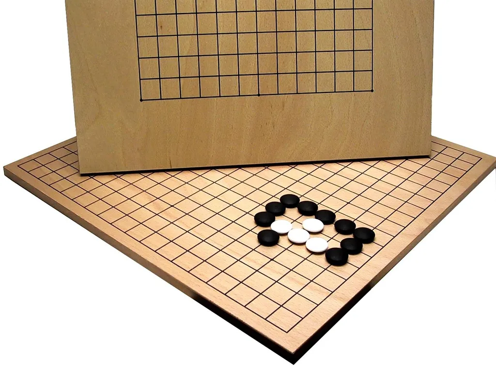 Plateau de Go bois hêtre durable ne se déforme pas jouable 2 faces