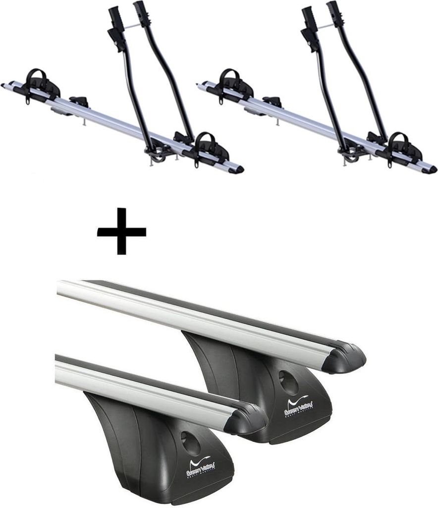 2x Fahrradträger SAGITTAR + Dachträger VDP kompatibel mit für Mazda 2 III 5 Türer ab 2015