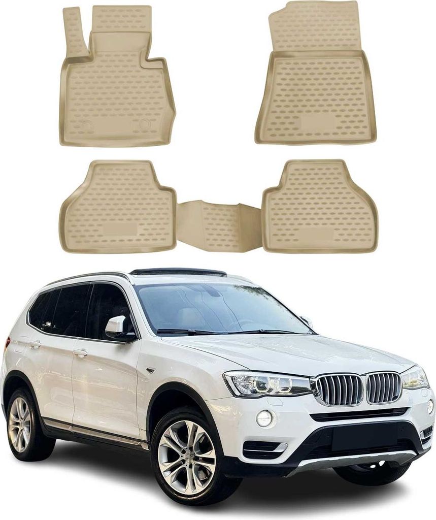 2010-2017 BMW X3 F25 Podlahové rohože TPE béžová 4 ks Obrázok produktu 