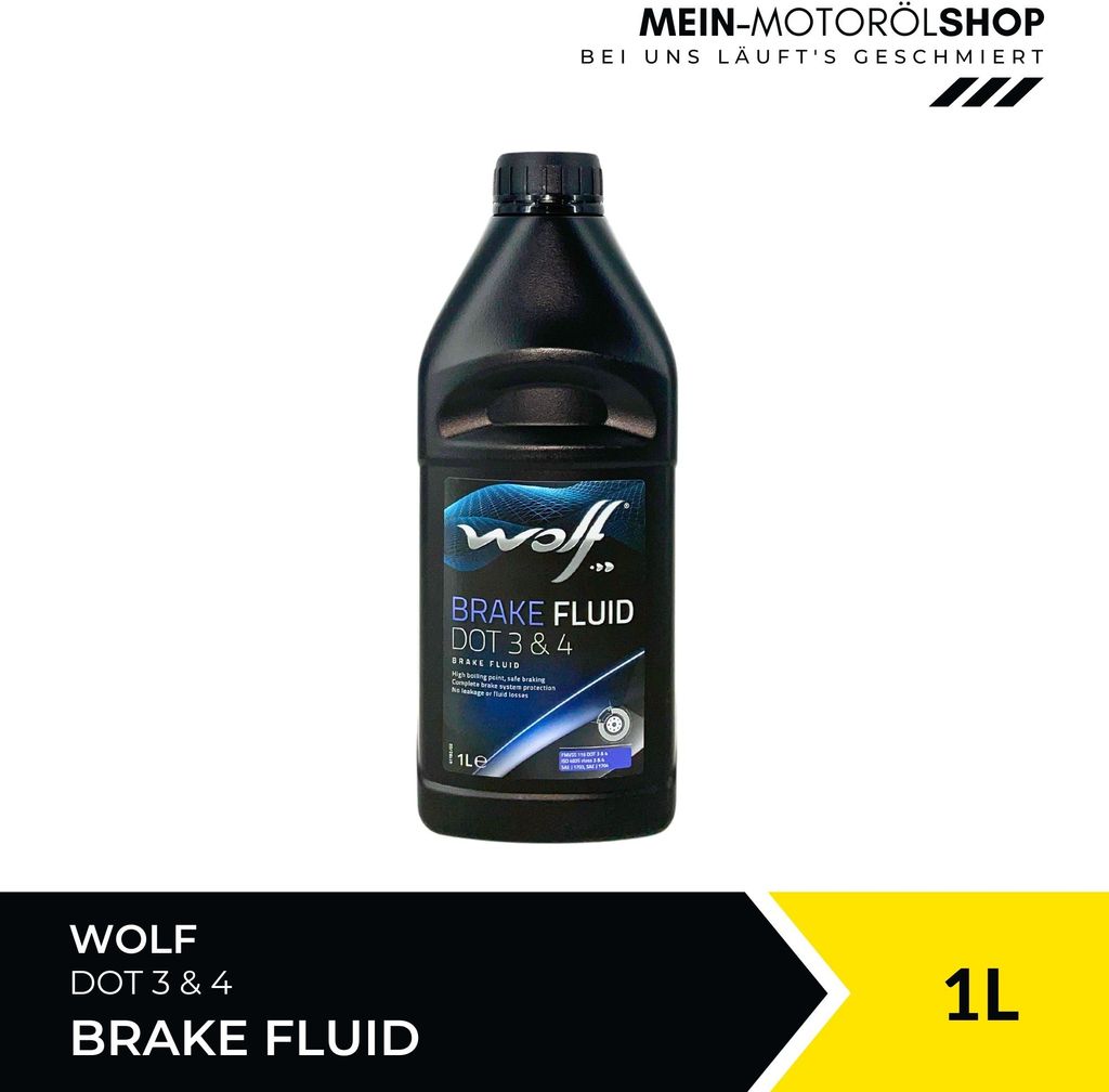 Wolf Brake Fluid DOT 3 & 4 1 Liter (8307805)