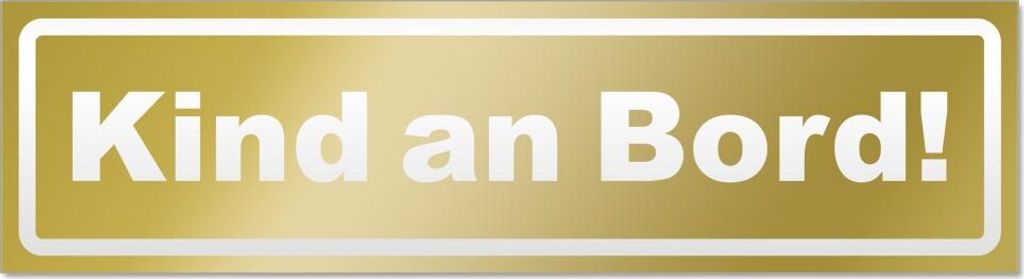 Kind an Bord! Invertiert Magnetschild Schild magnetisch