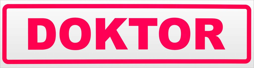 Kiwistar Doktor Magnetschild Schild magnetisch - 45cm Neonpink - Magnetfolie für Auto PKW Kfz