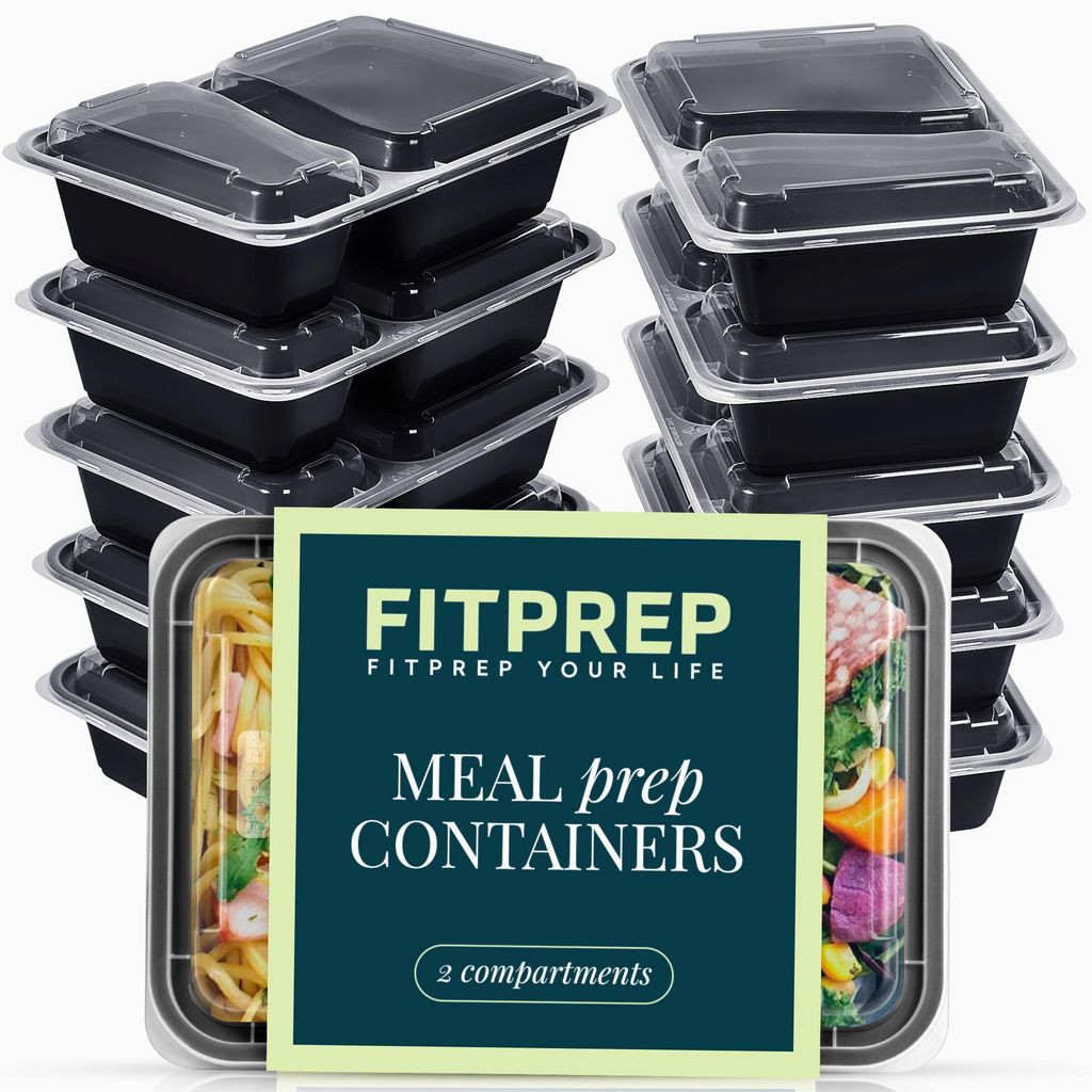 FITPREP Original 2-Fach Meal Prep Boxen im praktischen 10er Pack