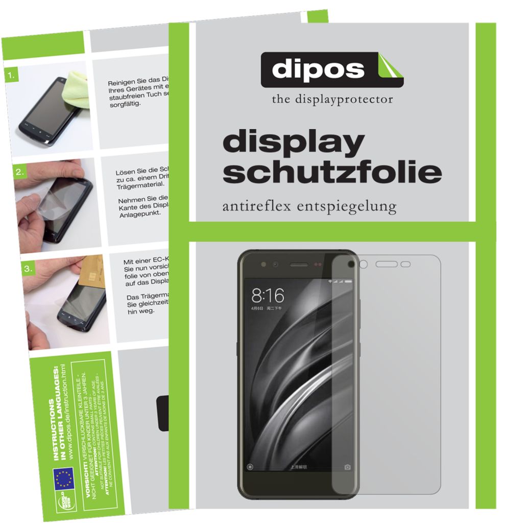 5x Schutzfolie für Nomu M8 matt Displayschutzfolie Folie Display Schutz dipos