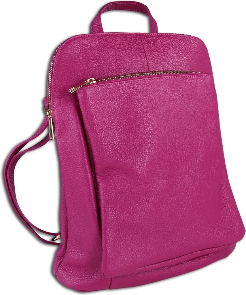 Sac à dos urbain cuir rose fuchsia : confort et sécurité pour la ville