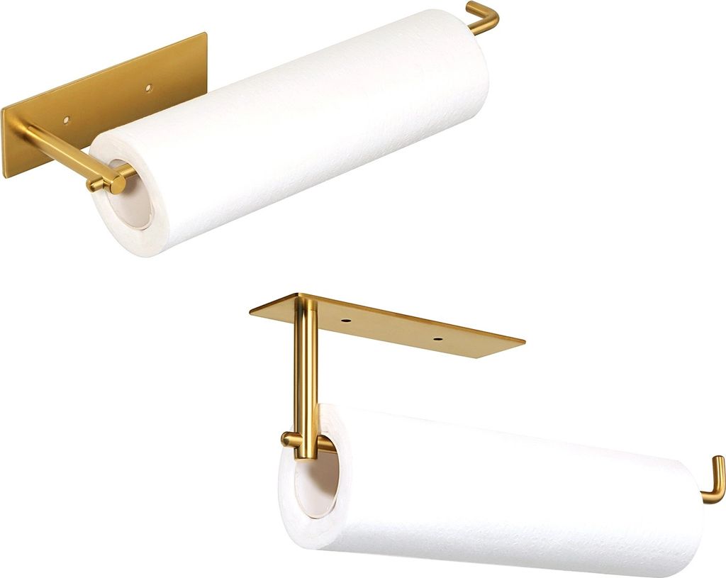 EDIBAZZAR | Kleiderbügelhalter für Folien-Papierhandtuchpapier gold