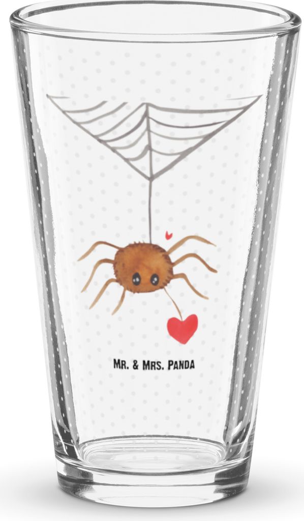 Mr. & Mrs. Panda Cocktailglas Spinne Agathe Liebe - Transparent - Geschenk, Liebesgeschenk, Wasserglas, Verliebt, Tumbler, Liebesbeweis, Glas, Long...