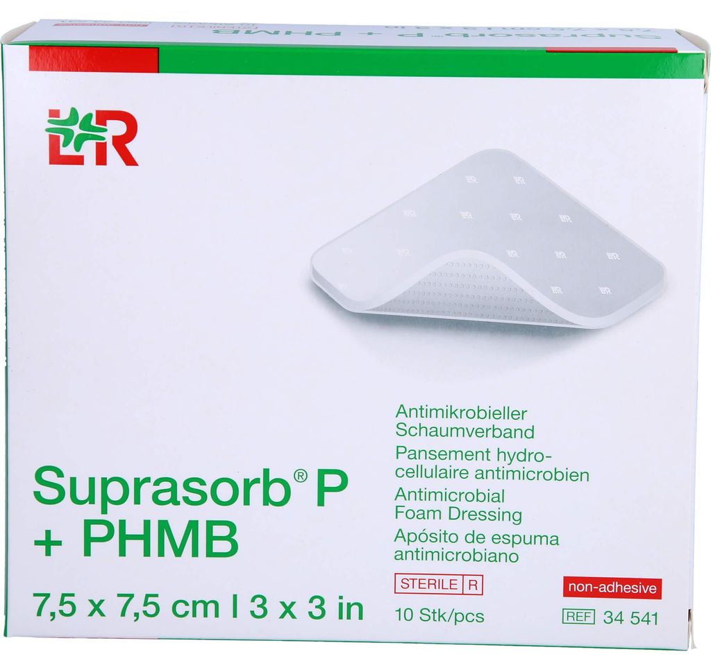 Suprasorb P + PHMB Schaumverband 5x5 cm, 10 St VER