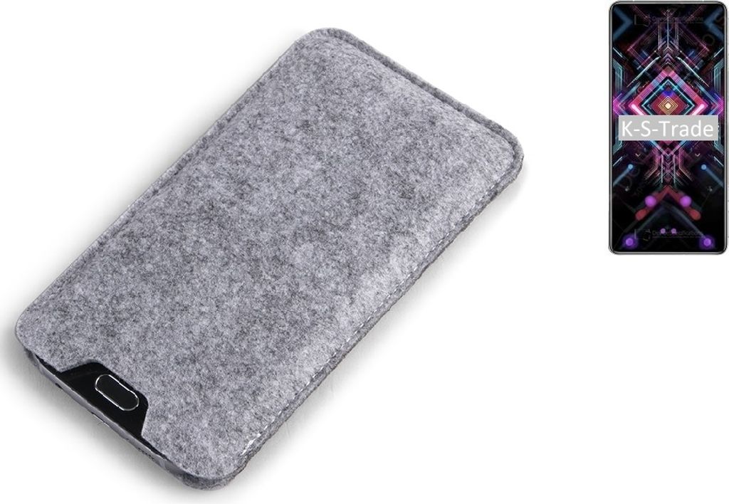 K-S-Trade Filz Handyhülle kompatibel mit Xiaomi Redmi K40 Gaming Edition Schutzhülle Filztasche Filz Tasche Case Sleeve Handy Hülle Filzhülle grau