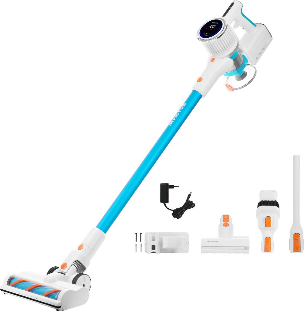 Genius Invictus X7 Facelift Akku Staubsauger kabellos 14 tlg. mit HEPA Filter, Akkustaubsauger Handstaubsauger beutellos bis zu 60 Minuten und 380 W