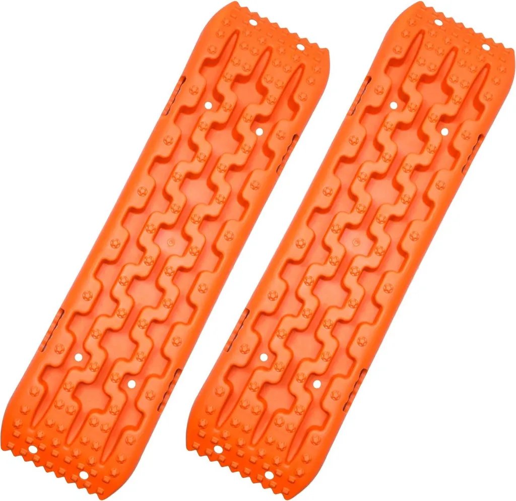 Pannelli di recupero - Ausili di avviamento fuoristrada - Set da 2 - 10 t - 104,5×28,5 cm - Per fango/sabbia/neve - Arancione