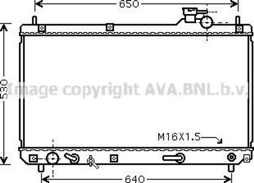 Radiateur de refroidissement moteur AVA TO2457 pour Lexus RX, OE 1640020130