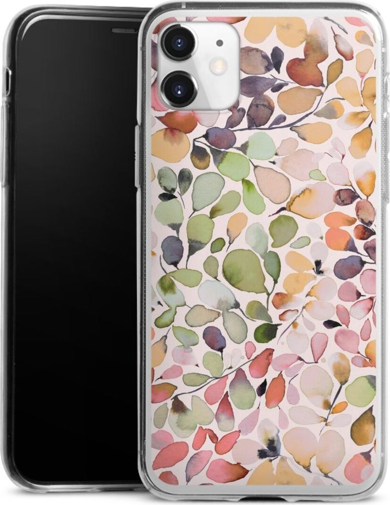 DeinDesign Slim Hülle für Apple iPhone 11 Silikon Case Ultra Dünn Handyhülle Muster Pattern Eukalyptus