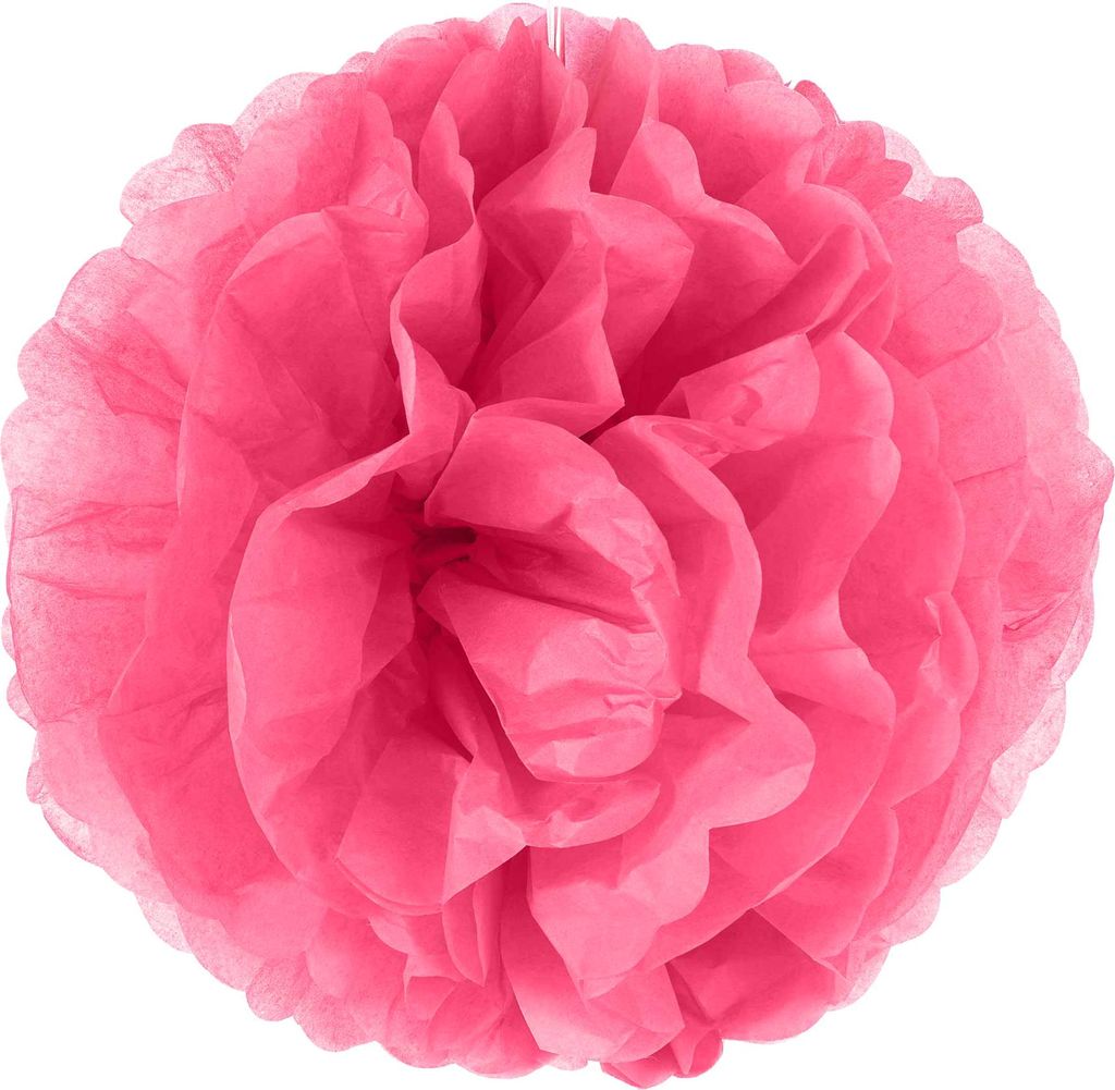 Pompom-Hängedeko Dekoball pink 25cm - Einheitsgröße