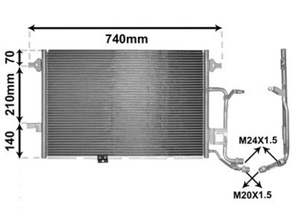 VAN WEZEL 03005137 Kondensator Klimaanlage Klimakondensator für AUDI A6 Avant (4B5, C5)
