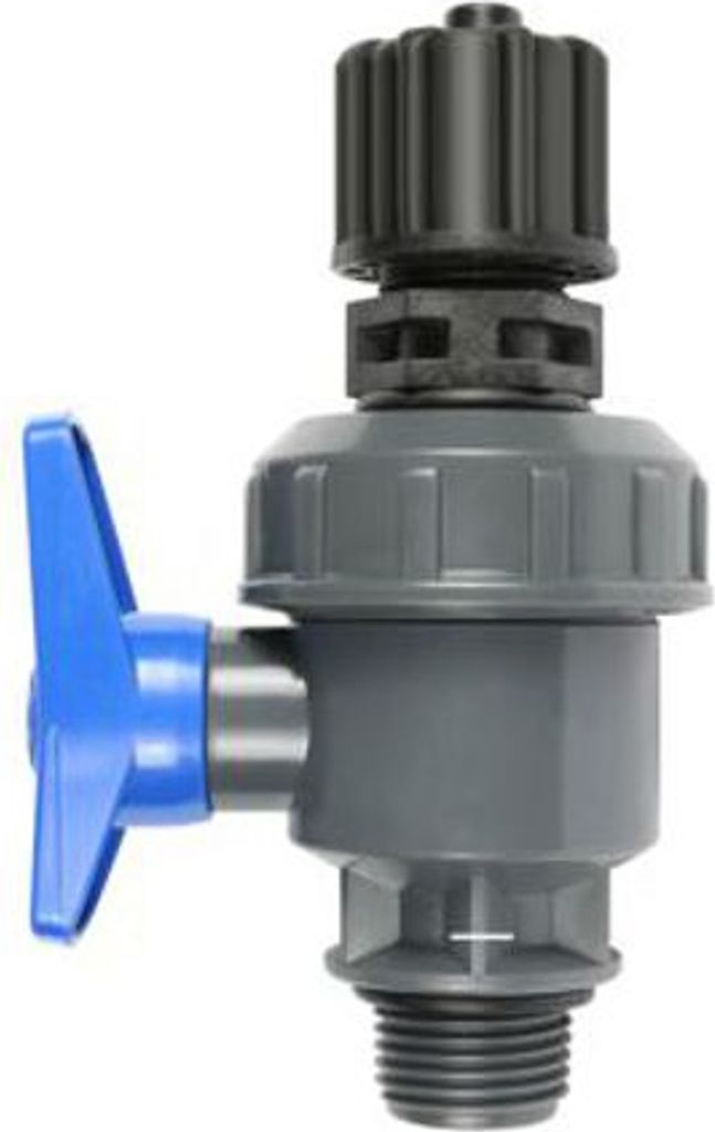 GT Kugelhahn 1/2" mit Schlauchverschraubung SA 8x12mm IDxAD Messwasseranschluss mit 63 mm ABS