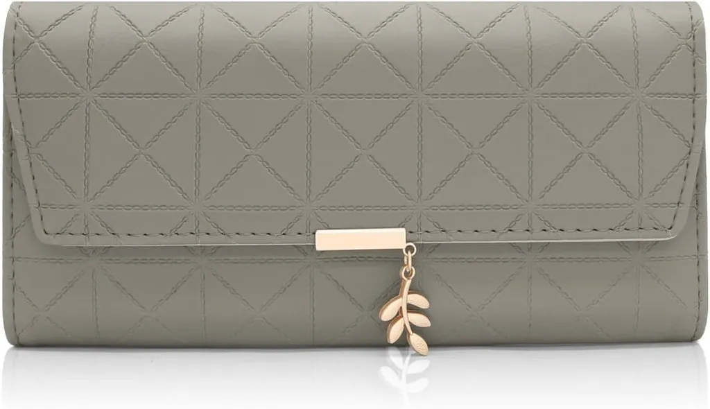 Elegante Portafoglio Donna in Finto Cuoio Formato Lungo 9 Carte