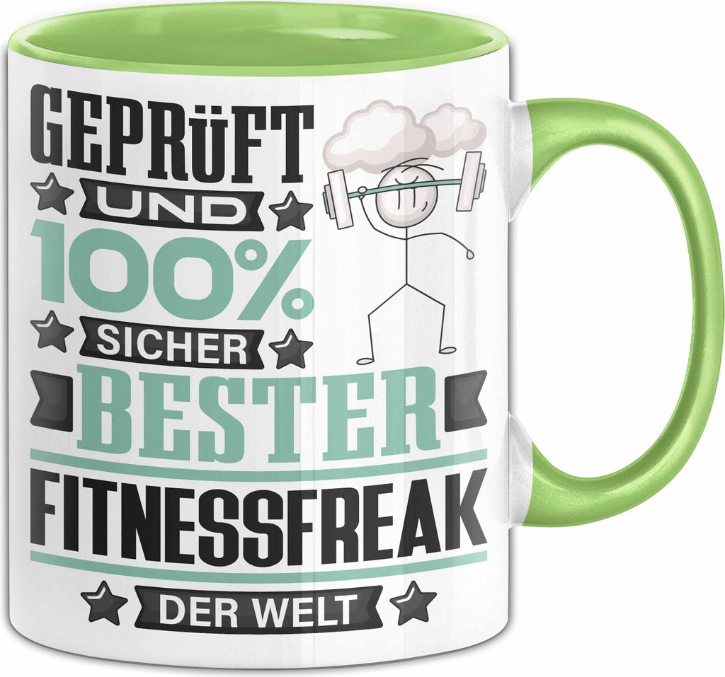 Fitnessfreak Geschenk Lustiger Spruch für Fitnessfreak Geschenkidee Bester Fitnessfreak Der Welt (Grün)