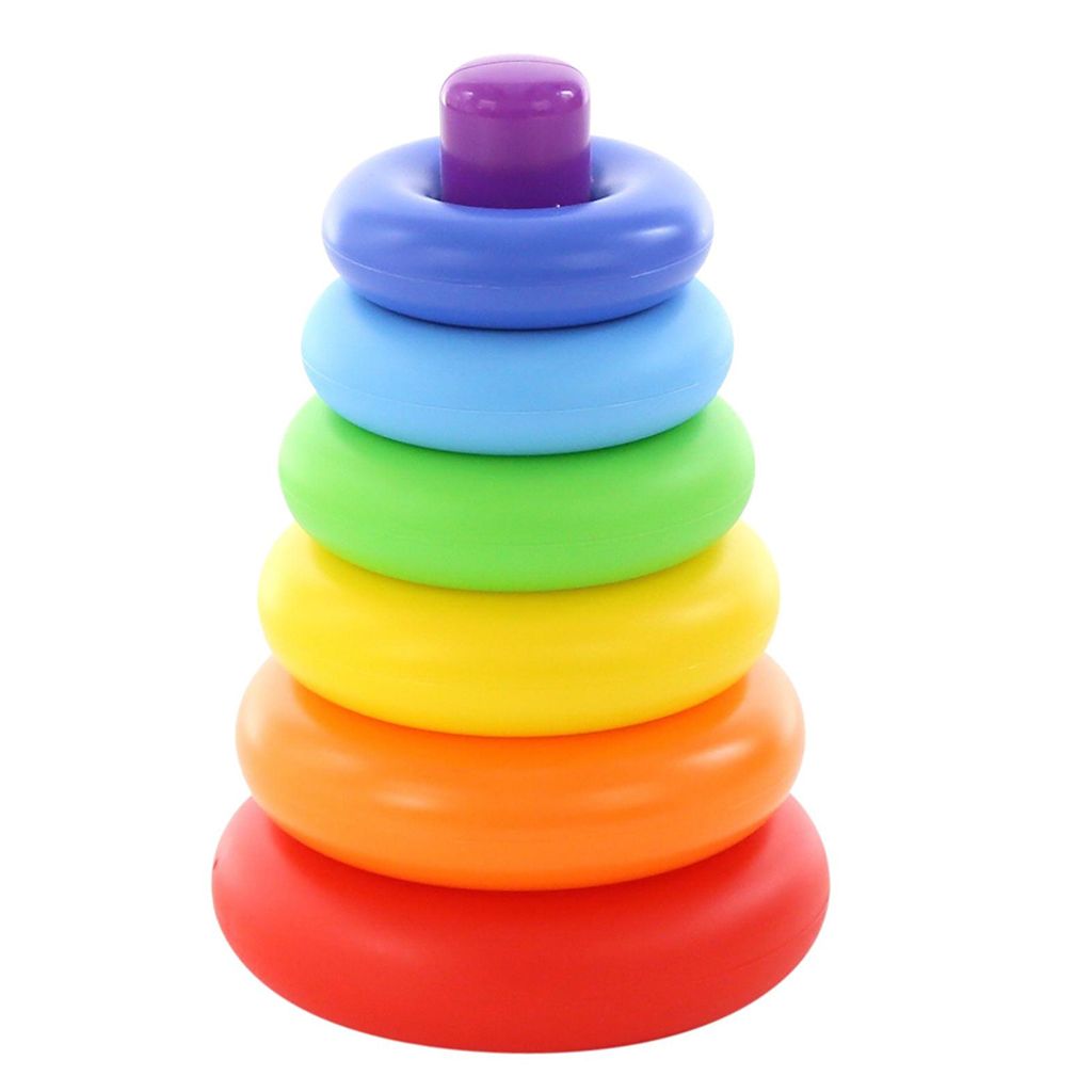 Polesie Stapelturm 59260 Ringe Stapelspaß 6 bunte Ringe Produktbild 