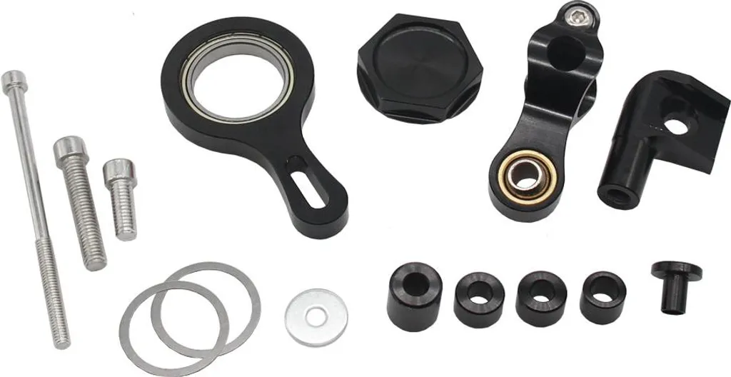 Kit Montage Amortisseur Direction CNC Noir pour Yamaha YZF R1 et R6