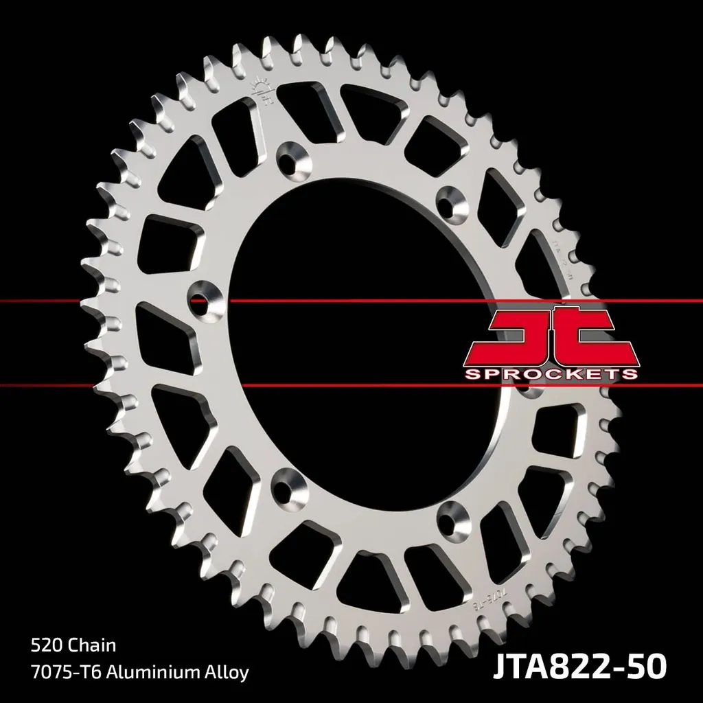 Pignon Arrière en Alu 50 Dents Pas 520 - Couronne de Transmission SI