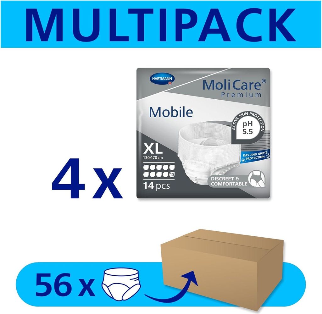 (4x14 kusov) MoliCare Premium Mobile jednorazové nohavice Obrázok produktu 