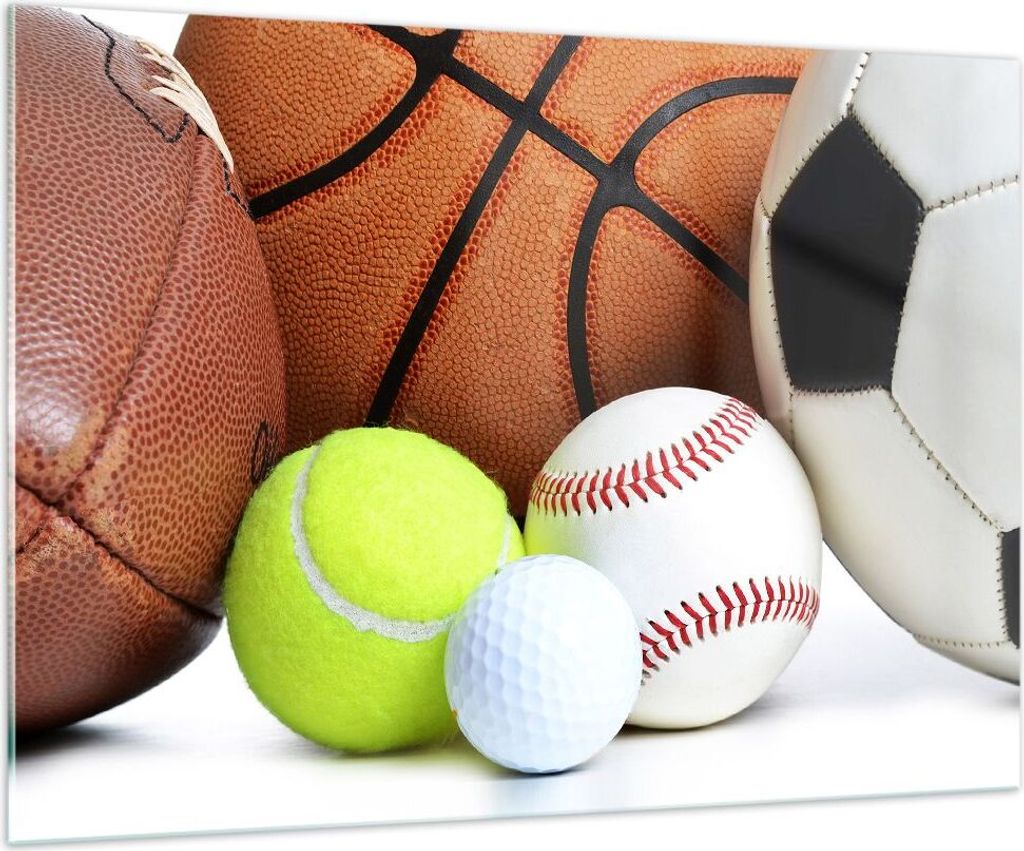 Bilder auf glas - Fußball Ball Sport Golf - 100x70cm - Glasbilder - Wandbilder - Kunstdruck - zum Aufhängen bereit - Wanddekoration aus Glas - Gl...