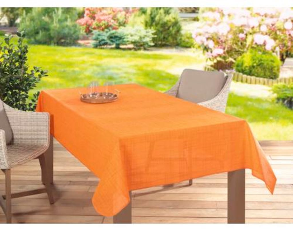 Gartentischdecke Linen Peach 130 x 160 cm