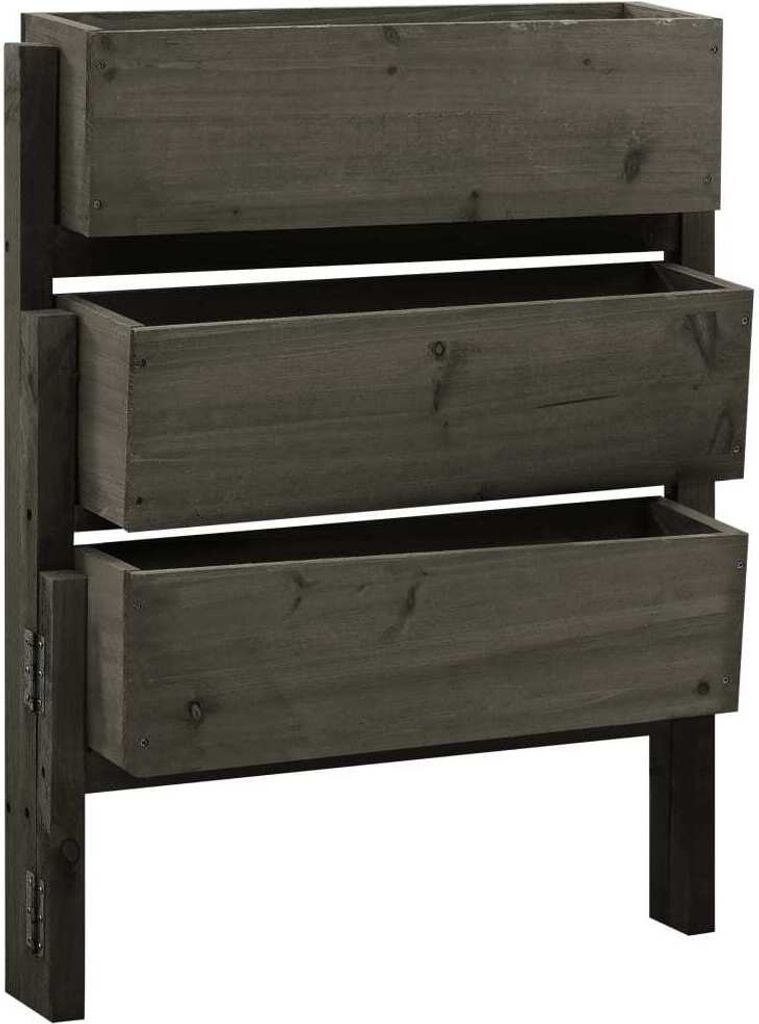 Maison Exclusive - Pflanzkübel Klappbar Grau 60x14x75 cm Massivholz Tanne